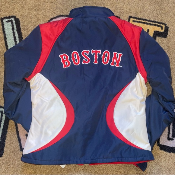 MLB Boston Red Sox Windbreaker Zip Up Activewear Athletic Outerwear Jacket Top - Picture 5 of 5